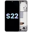 OLED Display Einheit mit Rahmen für Samsung Galaxy S22 5G (Service Pack) (Weiß)