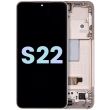 OLED Display mit Rahmen für Galaxy S22 5G (Service Pack) (Pink Gold)