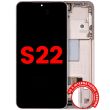 OLED Display mit Rahmen für Galaxy S22 5G (US & International) (Pink Gold)