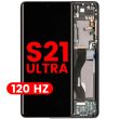 OLED Display mit Rahmen für Galaxy S21 Ultra 5G (120Hz) (Phantom Black)
