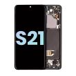 OLED Display mit Rahmen für Galaxy S21 5G (Service Pack) (Phantom Gray)