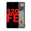 OLED Display mit Rahmen für Galaxy S20 FE 4G/ 5G (Aftermarket Plus) (Wolkenweiß)