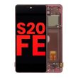OLED Display mit Rahmen für Galaxy S20 FE 4G/ 5G (Aftermarket Plus) (Cloud Red)