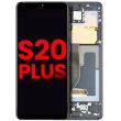OLED Display mit Rahmen für Galaxy S20 Plus 5G (Aftermarket Plus) (Cosmic Black)
