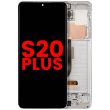 OLED Display mit Rahmen für Galaxy S20 Plus 5G (Aftermarket Plus) (Wolkenweiß)