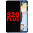 OLED Display mit Rahmen für Galaxy S20 Plus 5G (Aftermarket Plus) (Aura Blue)