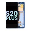OLED Display mit Rahmen für Galaxy S20 Plus 5G (Service Pack) (Aura Blue)