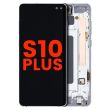 OLED Display mit Rahmen für Galaxy S10 Plus (Aftermarket Plus) (Prism White)