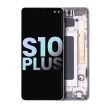 OLED Display mit Rahmen für Galaxy S10 Plus (Service Pack) (Ceramic White)