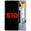 OLED Display mit Rahmen für Galaxy S10 (Aftermarket Plus) (Prism Blue)