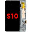 OLED Display mit Rahmen für Galaxy S10 (Aftermarket Plus) (Prism Green)