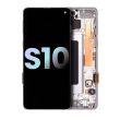 OLED Display mit Rahmen für Galaxy S10 (Service Pack) (Prism White)