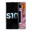OLED Display mit Rahmen für Galaxy S10 (Service Pack) (Flamingo Pink)