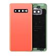Rückseite Abdeckung mit Kameralinse für Galaxy S10 (ohne Logo) (Flamingo Pink)