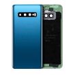 Rückseite Abdeckung mit Kameralinse für Galaxy S10 (ohne Logo) (Prism Blue)