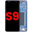 OLED Display mit Rahmen für Galaxy S9 (Aftermarket Plus) (Coral Blue)