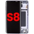 OLED Display mit Rahmen für Galaxy S8 (Aftermarket Plus) (Orchid Gray)