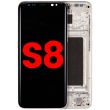 OLED Display mit Rahmen für Galaxy S8 (Aftermarket Plus) (Arctic Silver)