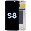 LCD Display Einheit mit Rahmen für Samsung Galaxy S8 (Service Pack) (Pink)