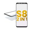2 in 1 Front Glas mit OCA vormontiert für Samsung Galaxy S8
