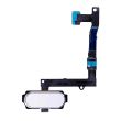 Home-Taste mit Flexkabel für Samsung Galaxy S6 Rand Plus (White Pearl)