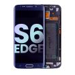 OLED Display mit Rahmen für Galaxy S6 Rand (Service Pack) (Black Sapphire)