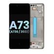 Oled Assembly mit Rahmen für Galaxy A73 5G (A736/ 2022) (Service Pack) (Weiß)