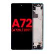 OLED Display mit Rahmen für Samsung A72 (A725/ 2021) (6.67") (Awesome Blue)