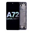 OLED Display mit Rahmen für Samsung A72 (Service Pack) (Awesome Violet)