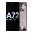 OLED Display mit Rahmen für Galaxy A72 (A725/ 2021) (Service Pack)