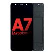 OLED Display mit Rahmen für Galaxy A7 (A750/ 2018) (Aftermarket Plus) (Schwarz)