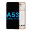LCD Display mit Rahmen für Galaxy A53 5G (Aftermarket Incell) (Peach)
