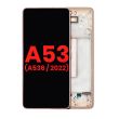 OLED Display mit Rahmen für Galaxy A53 5G (A536/ 2022) (6.36") (Peach)