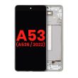 OLED Display mit Rahmen für Galaxy A53 5G ( A536/ 2022) (6.36") (Weiß)