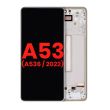 OLED Display mit Rahmen für Galaxy A53 5G (A536/ 2022) (6.46") (Weiß)