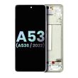 OLED Display mit Rahmen für Galaxy A53 5G (A536/ 2022) (Service Pack) (Weiß)