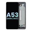 OLED Display mit Rahmen für Galaxy A53 5G (A536/ 2022) (Service Pack) (Schwarz)