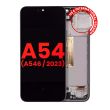 OLED Display mit Rahmen für Galaxy A54 5G (Aftermarket Plus) (Graphit)
