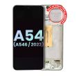 OLED Display mit Rahmen für Galaxy A54 5G (Service Pack) (Weiß)