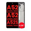 OLED Display mit Rahmen für Galaxy A52 4G (A525/ 2021) (A526/ 2021)