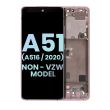 OLED Display mit Rahmen für Galaxy A51 5G (Service Pack) (Prism Cube Pink)
