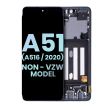OLED Display mit Rahmen für Galaxy A51 5G (Service Pack) (Prism Cube Black)
