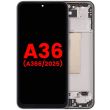 OLED Display mit Rahmen für Galaxy A36 5G (A366/ 2025) (Schwarz)