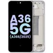 OLED Display mit Rahmen für Galaxy A36 5G (A366/ 2025) (Service Pack) (Lavendel)