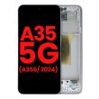 OLED Display mit Rahmen für Galaxy A35 5G (A356/ 2024) (Lilac)