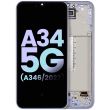OLED Display mit Rahmen für Galaxy A34 5G (A346/ 2023) (Service Pack) (Violet)