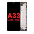OLED Display mit Rahmen für Galaxy A33 5G (A336/ 2022) (Schwarz)