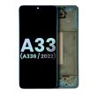 OLED Display mit Rahmen für Galaxy A33 5G (A336/ 2022) (Service Pack) (Blau)