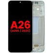 OLED Display mit Rahmen für Galaxy A26 5G (A266/ 2025) (Aftermarket Plus) (Weiß)