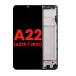 OLED Display mit Rahmen für Galaxy A22 4G (A225/ 2021) (All Colors)